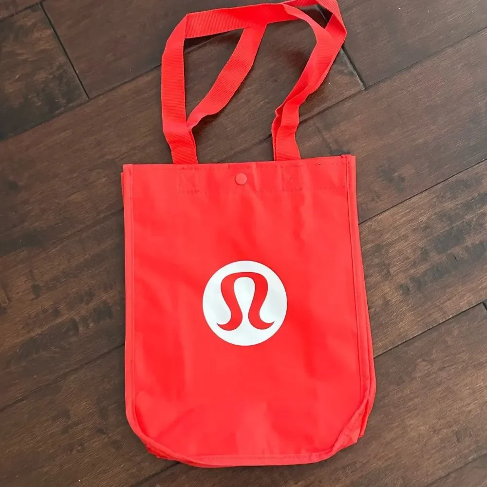 Lululemon Small Red Shopping Tote Bag New